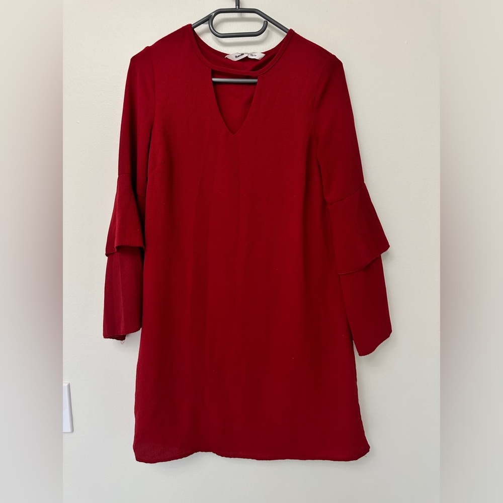 Ruby red flowy dress